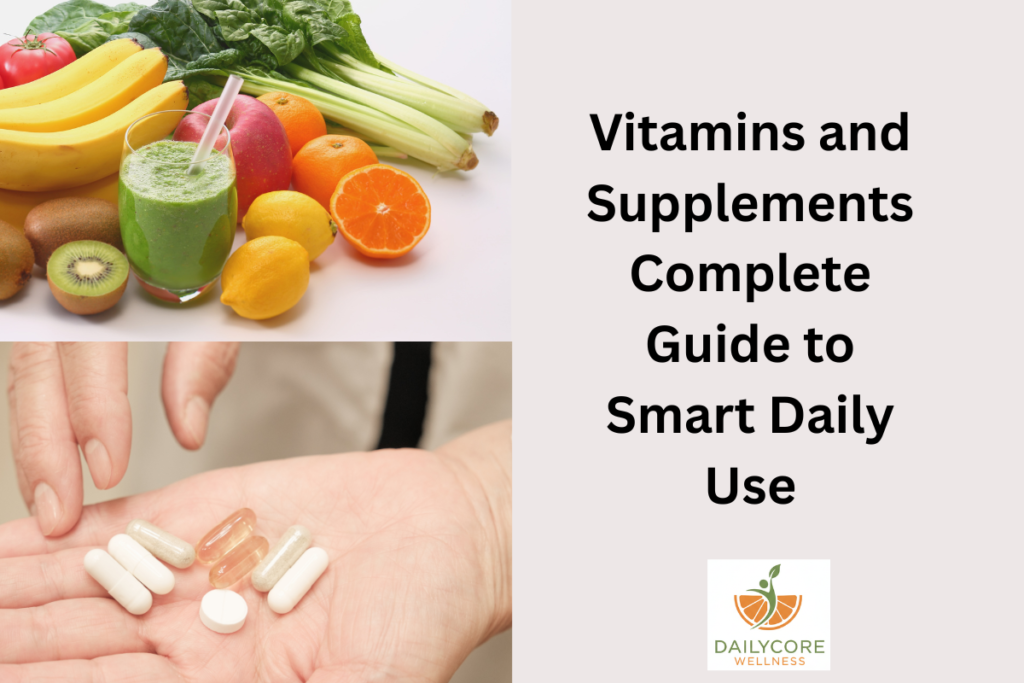 Vitamins and Supplements Complete Guide to Smart Daily Use