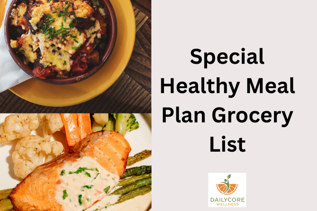 Special Healthy Meal Plan Grocery List