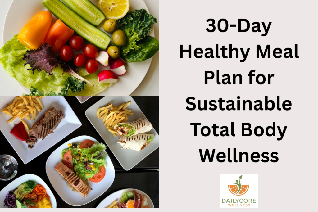 30-Day Healthy Meal Plan for Sustainable Total Body Wellness