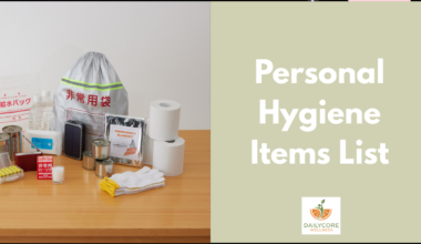 Personal Hygiene Items List