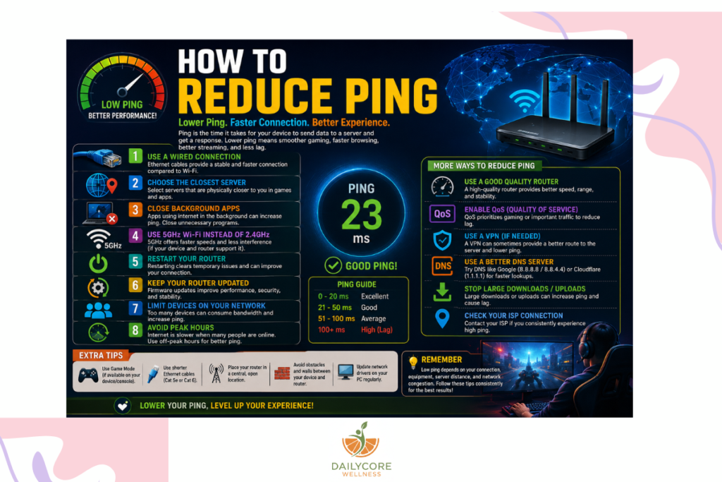 how to reduce ping